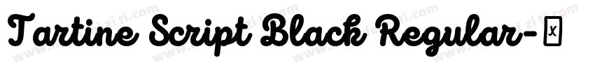 Tartine Script Black Regular字体转换